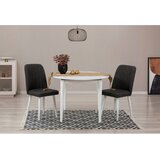Woody Fashion vina 1053 - white, anthracite whiteanthracite extendable dining table & chairs set (3 pieces) Cene