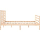  Kreveta s uzglavljem 120 x 200 cm od masivnog drva | shoptok.hr