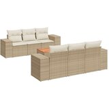  7-dijelni set vrtnih sofa od poliratana s jastucima bež | shoptok.hr