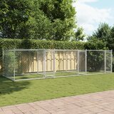  Kavez za pse s vratima sivi 6 x 2 x 1,5 m od pocinčanog čelika | shoptok.hr