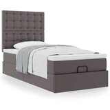 vidaXL Otomanski okvir kreveta s madracem sivi 90x190cm umjetna koža | shoptok.hr