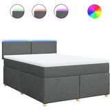 Maison Chic Box spring postelja - Vzmetna postelja z vzmetnico temno siva 160x200 cm blago SL11148, (21902855) | Shoptok.si