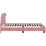  za djecu s uzglavljem Ružičasta 90 x 190 cm Baršun | shoptok.hr