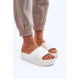Boto FB3 Women's Thick Sole White Slides Oreithano | Shoptok.si
