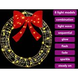 vidaXL Venec med 60 LED Toplo bela 75 cm PET | Shoptok.si