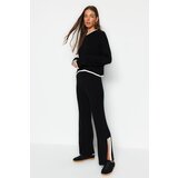 Trendyol Black Corduroy Color Block Knitwear Top-Upper Set Cene