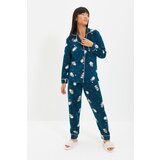 Trendyol Oil Penguin Patterned Knitted Pajamas Set Cijene