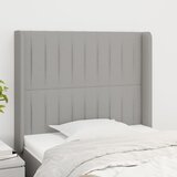  Uzglavlje s ušima svjetlosivo 83x16x118/128 cm od tkanine | shoptok.hr