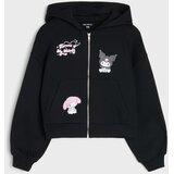 Sinsay Oversize dukserica s kapuljačom i patentnim zatvaračem Kuromi and My Melody | shoptok.hr
