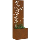 vidaXL Vrtno korito z dekorativno ploščo Rjav 50 x 140 cm | Shoptok.si