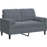 Maison Chic kavč - Sofa - Kanape dvosed z okrasnimi blazinami temno siv 120 cm žamet, (21727616) Cene