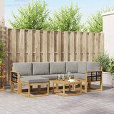  Set vanjskih sofa 7 kom. Bijela i svjetlosiva | shoptok.hr