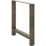 vidaXL Noge za blagovaonski stol Prirodni čelik 2 kom 80 x (72-73) cm Čelik | shoptok.hr