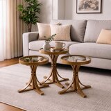 Hanah home set od 3 umetnutih stočića Palm 3, orah | Eponuda.com