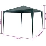 Šator za zabave 3 x 3 m PE zeleni | shoptok.hr