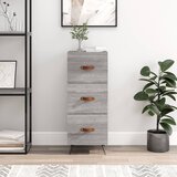 vidaXL Komoda siva sonoma 34,5x34x90 cm inženirski les | Shoptok.si