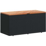  Vrtna kutija za pohranu crna 110x50x54 cm od poliratana i drva | shoptok.hr