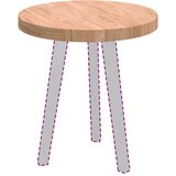 vidaXL Nepremična površina Svetlo rjava Ø 50 x 4 cm Trda hrastovina | Shoptok.si