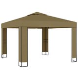 Paviljon Sjenica s dvostrukim krovom 3 x 3 x 2,7 m smeđe-siva 180 g/m² Cijene