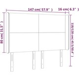  Uzglavlje boja cappuccina 147x16x118/128cm od umjetna koža | shoptok.hr