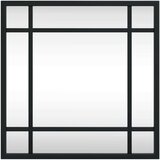 vidaXL Stensko ogledalo črno 30x30 cm kvadratno železo | Shoptok.si