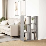 vidaXL Sobna pregrada / regal za knjige sivi 69,5x29x103,5 cm drveni | shoptok.hr