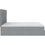 vidaXL Otomanski posteljni okvir z vzmetnico siv 180x200 cm blago | Shoptok.si