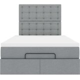  Otomanski krevet s madracem svjetlosivi 120x190 cm tkanine | shoptok.hr