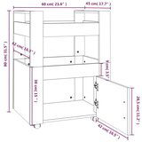  Kolica siva boja betona 60x45x80 cm konstruirano drvo | shoptok.hr
