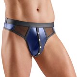 Svenjoyment Elegant Shimmering Wetlook Thong 2111780 Dark Blue XL Cene