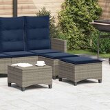 vidaXL Vrtni tabure s jastucima 2 kom sivi 55x55x36 cm poliratan | shoptok.hr