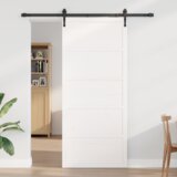 vidaXL drsna vrata bela 100x208 cm vrata iz solidnega lesa bor | Shoptok.si