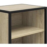 vidaXL Nočna omarica sonoma hrast 40x31x50 cm inž. les in kovina Cene