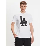 47 Brand Majica Los Angeles Dodgers Imprint 47 Echo Tee Bela Regular Fit