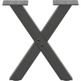  Noge za klubsko mizico v obliki črke X, 2 kosa, antracitne, 30 x (30-31) cm, jeklo | Shoptok.si
