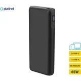 polnilna baterija powerbank PMPB20DL202B, 20.000mAh, črna