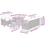  Vrtna sedežna garnitura z blazino 10 pcs Siva, (5000145237) | Shoptok.si