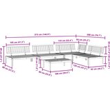  5-dijelni set vrtnih sofa od paleta od masivnog drva bagrema Smeđa | Shoptok.si