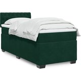 Box spring krevet s madracem tamnozeleni 90x190 cm baršunasti | shoptok.hr
