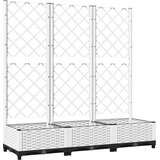 Maison Chic Cvetlično korito - Cvetlični Lonec z oporno mrežo belo 120x40x121,5 cm PP, (21789316) Cene