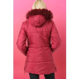 Dewberry Z6668 LADIES' COAT-PLAIN BURGUNDY | ePonuda.com