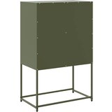  Visoka komoda maslinastozeleni 68,5x38,5x107 cm čelična | shoptok.hr