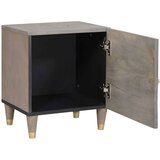 vidaXL Noćni ormar Siva 40 x 33 x 46 cm masivno drvo manga | shoptok.hr