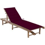 Maison Chic Vrtni Ležalnik - Sončna ležalnik z blazino bambus, (22042972) | Shoptok.si