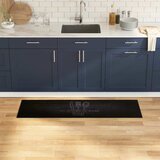 vidaXL Kuhinjski Tepih Crna 150 x 45 cm Baršun | shoptok.hr