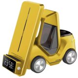 Kućni punjač wireless 15W viljuskar 5 u 1 zuti