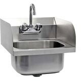  Stenski inox umivalnik s 3-stransko zaščito + armatura | Shoptok.si
