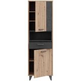 CARRYHOME Regal Raven, Barva Hrasta, Temno Siva | Shoptok.si