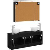  Set namještaja za kupaonicu 4 kom. Crni hrast | shoptok.hr