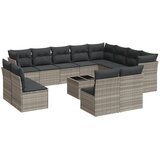 vidaXL 13-dijelni set vrtnih sofa poliratan s jastucima svijetlosivi | shoptok.hr